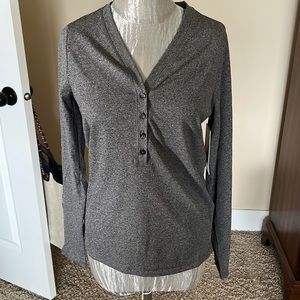 Athleta Uptempo Ribbed Henley Top size Medium